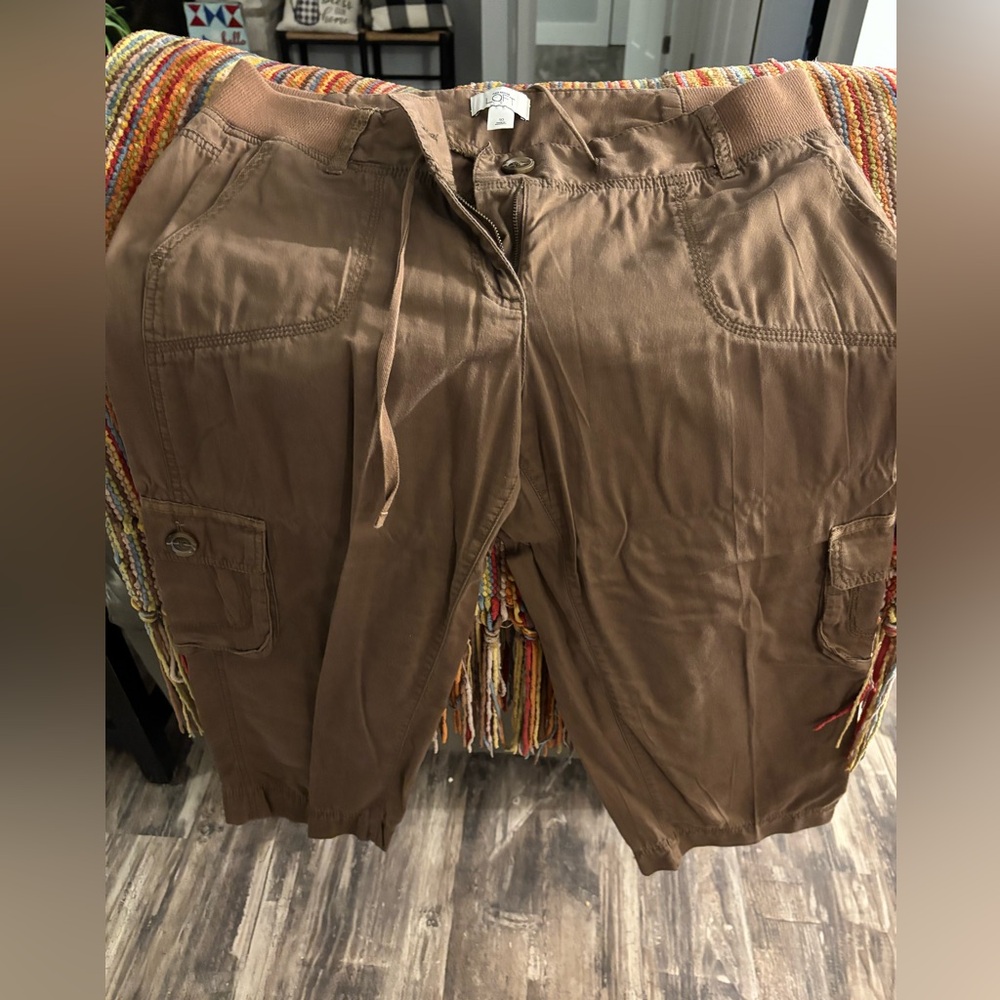 Loft Tan capris Size 10